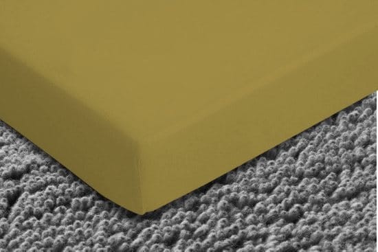 Prześcieradło satynowe z gumką 180x200 złote