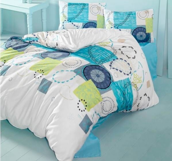 Pościel bawełniana Victoria 200x220 Sila Turkus