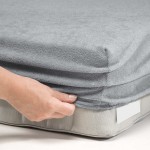 Prześcieradło frotte z gumką 60x120 szare F37-60