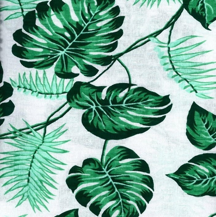 Pościel z kory 200x220 Liście zielone na guziki -1