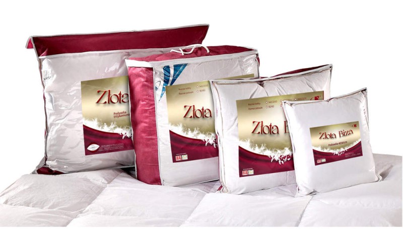 Poduszka puchowa 70x80 Złota Biza 1000g AMW