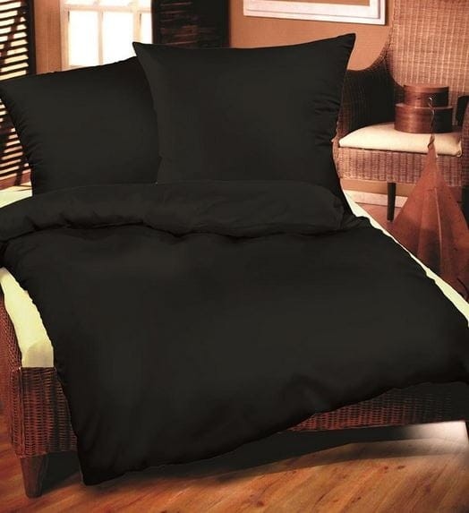 Czarna Pościel bawełniana 160x200 jednobarwna