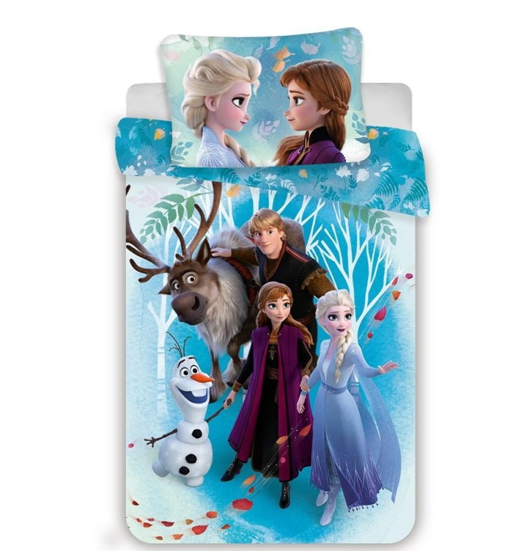 Pościel dla dzieci Frozen Kraina Lodu 140x200 Anna Elsa Sven Olaf