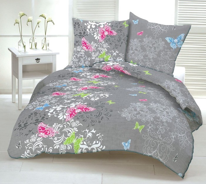 Pościel z kory bawełnianej 160x200 na guziki