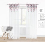 Zasłona gotowa 140x250 biała róże