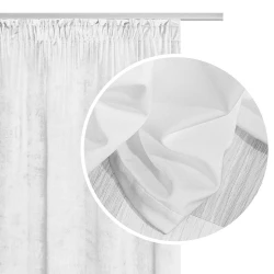 Zasłona gotowa 140x270 biała welurowa na taśmie soft Velvet
