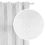 Zasłona gotowa na przelotkach 140x250 biała welurowa Shiny