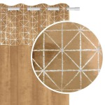 Zasłona 140x250 gotowa Glossy musztardowa welurowa na przelotkach