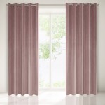 Zasłona zaciemniająca 140x250 Villa ciemna różowa gotowa na przelotkach