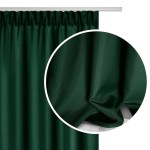 Zasłona gotowa 140x250 zielona butelkowa na taśmie Viva