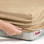 Prześcieradło frotte z gumką 200x220 beżowe ciemne F18-200