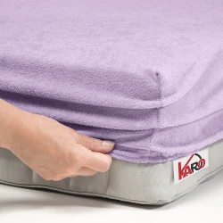 Prześcieradło frotte z gumką 200x220 wrzosowe F29-200