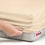 Prześcieradło frotte z gumką 200x220 beżowe jasne F07-200