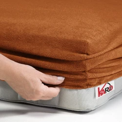 Prześcieradło frotte z gumką 120x200 brązowe F14-120
