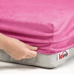 Prześcieradło frotte z gumką 200x220 amarantowe F12-200