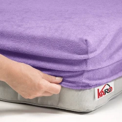 Prześcieradło frotte z gumką 160x200 fioletowe F13-160
