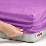 Prześcieradło frotte z gumką 180x200 fuksja F38 -180