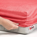 Prześcieradło frotte z gumką 200x220 malinowe F33-200