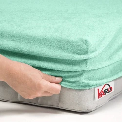 Prześcieradło frotte z gumką 160x200 pistacjowe F20-160