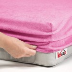 Prześcieradło frotte z gumką 60x120 różowe F23-160