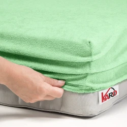 Prześcieradło frotte z gumką 200x220 seledynowe F39-200