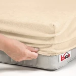 Prześcieradło frotte z gumką 160x200 beż jasny F07-160