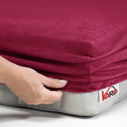 Prześcieradło frotte z gumką 160x200 buraczane F43-160