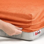 Prześcieradło frotte z gumką 160x200 rude terra F25-160