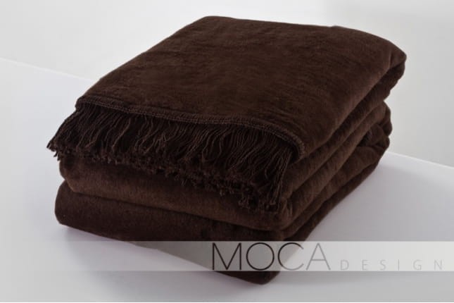 Koc Moca Design 150x200 cm – Czekoladowy, Elegancki i Ciepły
