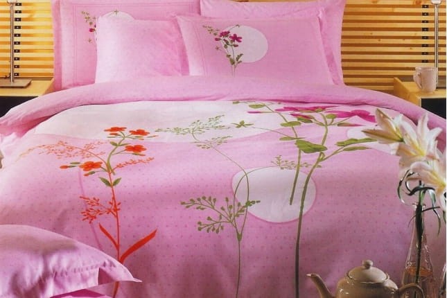 Pościel bawełniana 200x220 Percale Lidia Pink TAC