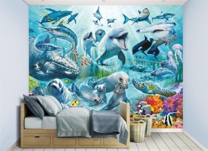 Tapeta dla dzieci 3D Walltastic Under The Sea-1