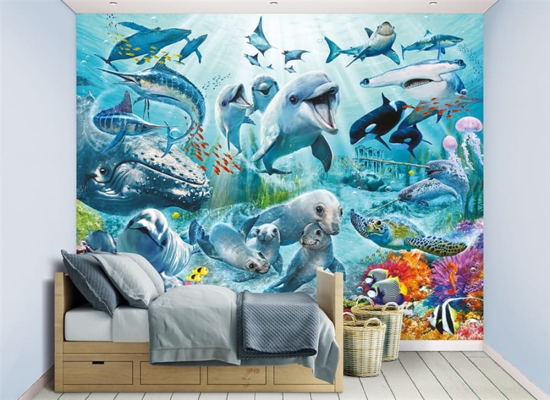 Tapeta dla dzieci 3D Walltastic Under The Sea-1