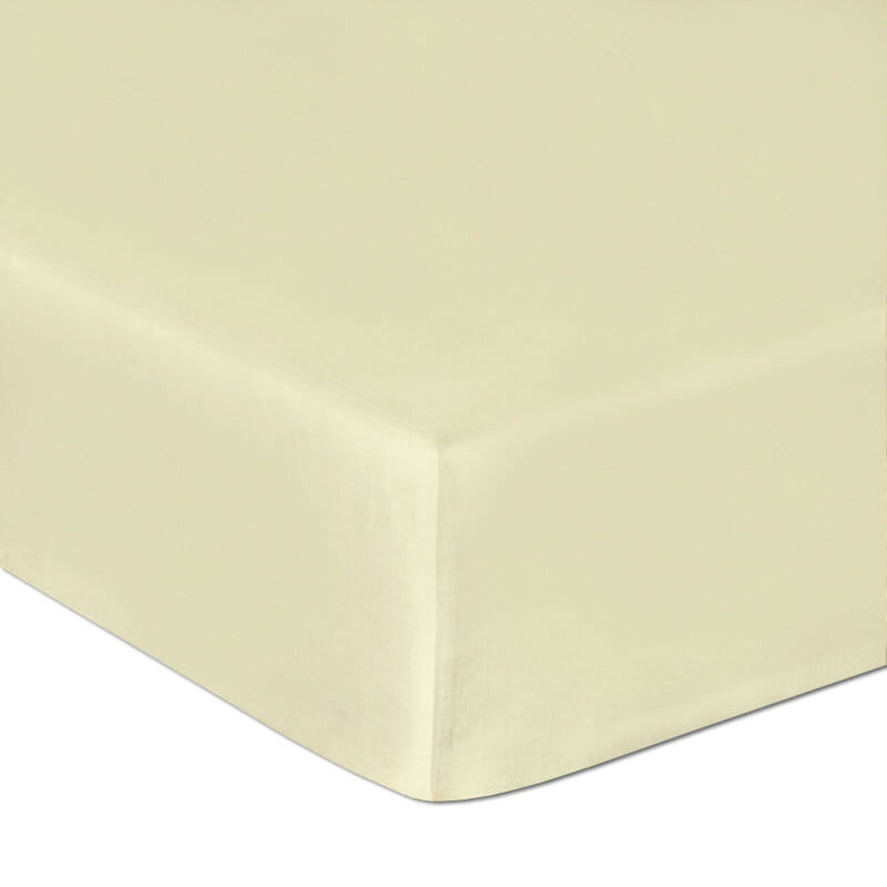 Prześcieradło satynowe bez gumki Kremowe 200x220 Darymex