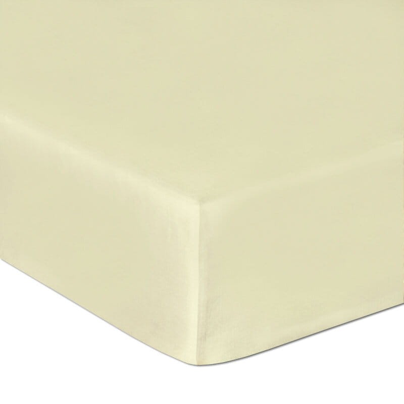 Prześcieradło satynowe bez gumki Kremowe 160x200 Darymex