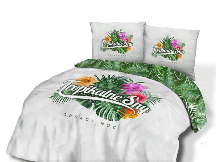 Pościel z bawełny 160x200 Tropikalne sny Gorąca noc