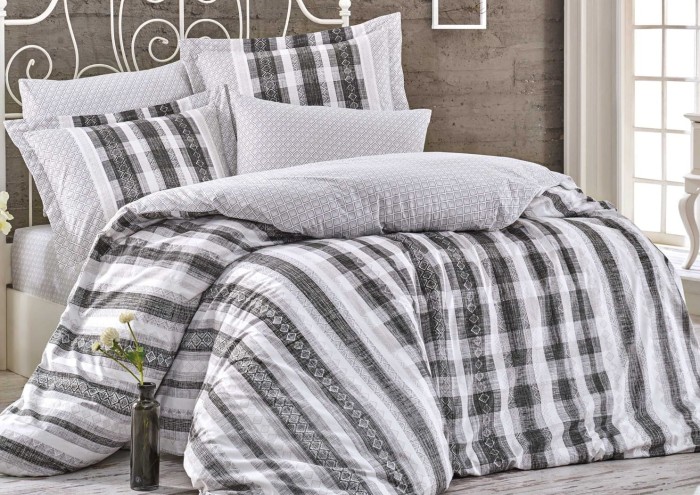 Pościel bawełniana 200x220 Debora Black Hobby