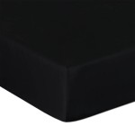 Prześcieradło satynowe z gumką 200x220 Czarne