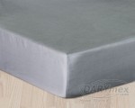 Prześcieradło satynowe z gumką 160x200 Szare