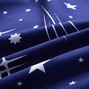 POŚCIEL SATYNOWA 200x220 + 2x POSZEWKA 70x80 GWIAZDKI 05 PRZEŚCIERADŁO-2