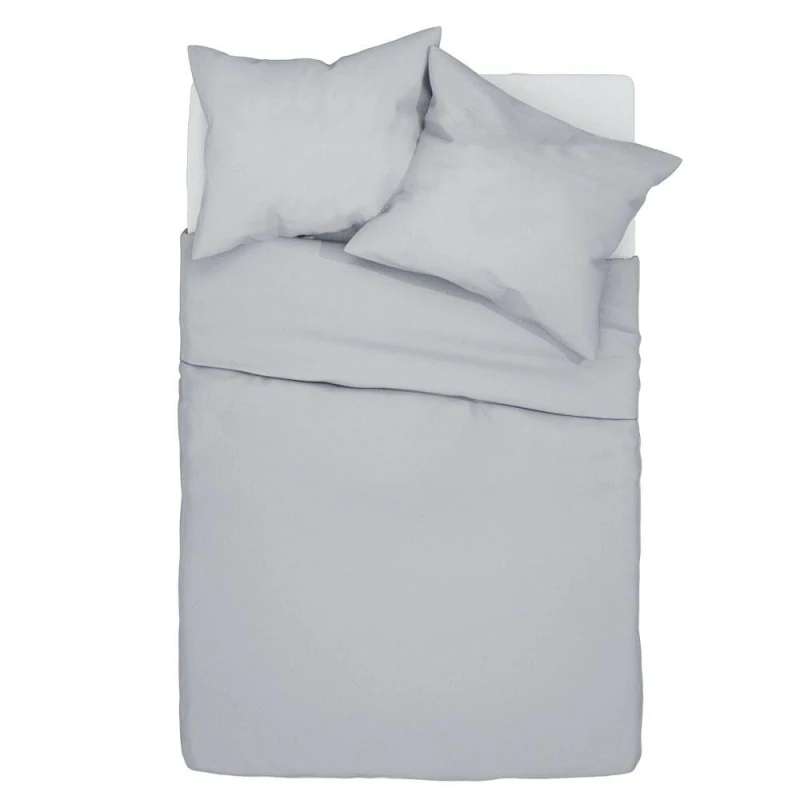 Pościel bawełniana 220x200 Jednobarwna Szara Sheer