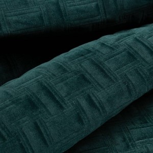 Narzuta dekoracyjna 170x210 welwetowa Turkusowa Ciemna Geometryczna Ria 3-2