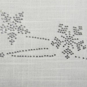 Obrus świąteczny bieżnik Srebrny Śnieżynki Agata 40x140 Cekiny