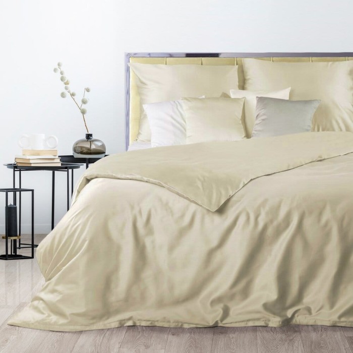 Pościel Satynowa Jednobarwna 180x200 Nova 3 Beżowa