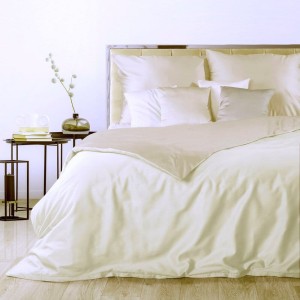Pościel Dwustronna Satynowa 160x200 Nova 3 Kremowa Beżowa