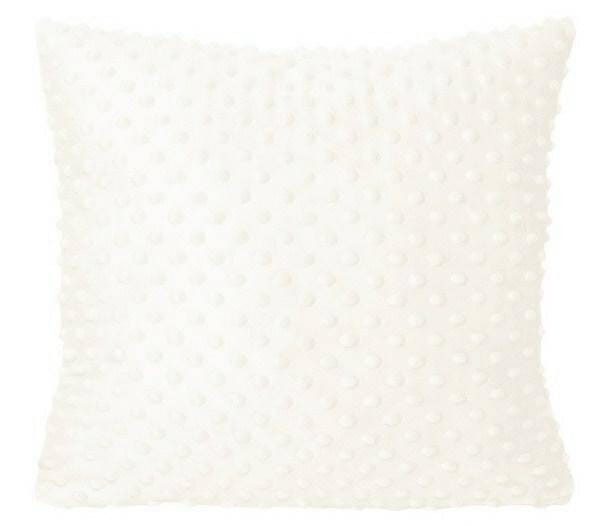 Poszewka dekoracyjna 40x40 Biała Minky