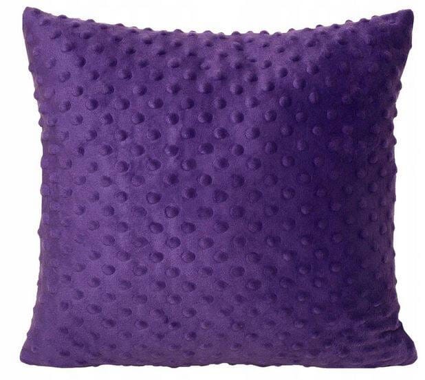 Poszewka dekoracyjna 40x40 Fioletowa Ciemna Minky