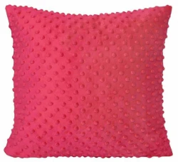 Poszewka dekoracyjna 40x40 Malinowa Minky