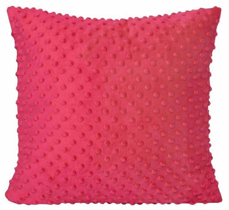 Poszewka dekoracyjna 40x40 Malinowa Minky