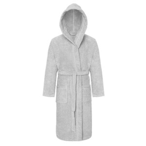 Szlafrok L/XL Bawełniany Frotte z kapturem Szary Robin 4.jpg