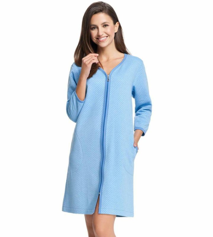 Szlafrok L Niebieski Damski Podomka